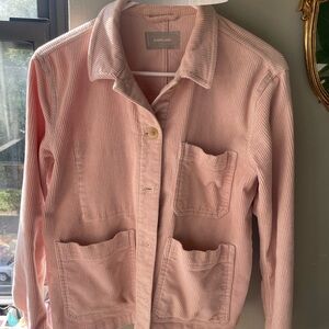 Pink Everlane corduroy small jacket